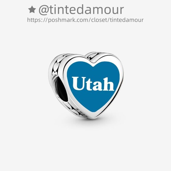 Pandora Utah Heart Charm|Pendant - Picture 2 of 2